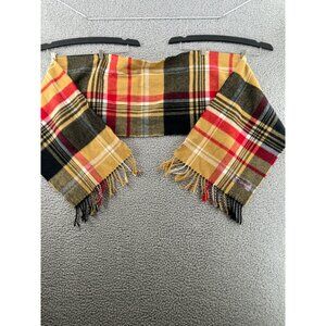 Better Than Cashmere Tartan Plaid Wool & Cashmere Blend Scarf Fringe Tassels